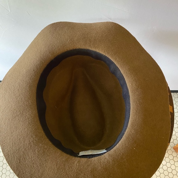 Taupe Wool Felted Hat/Lack Of Color. Mint! 7-7.5 main image 5